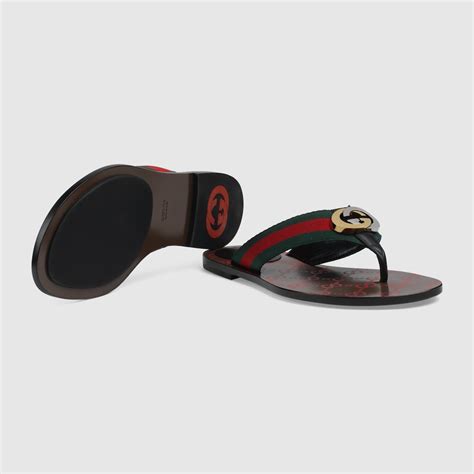 gucci gg thong web sandal|GG thong Web sandal in green and red Web .